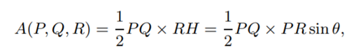 Define the ratio of three collinear points as for some orientation of the line supporting the three...-4