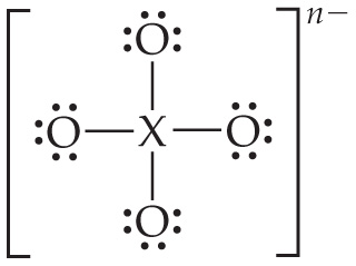 Consider the Lewis structure for the polyatomic oxyanion shownbelow, where X is an element from the...