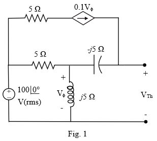 Refer to the Figure P10.47 in the text book. Find Thevenin’s equivalent circuit across the resistor...-2