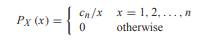 A Zipf (n, a = 1) random variable X has PMF The constant c(n) is set so that = 1. Calculate c(n) for...-1