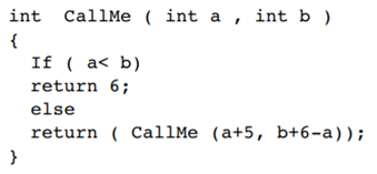 Consider the following method What would be the value returned if the call is-1