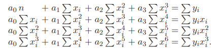 A least-square polynomial consists of finding a polynomial that best represents a set of...-1