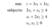 Determine the dual of the given minimization problem: Determine the dual of the given minimization...-1