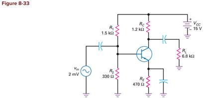 What is the ac resistance of the emitter diode in Fig. 8-33? 1 answer below » What is the ac...