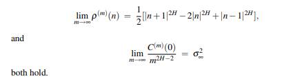 Show that a process is asymptotically second-order self similar; i.e., (15.20) holds, if and only if...-1