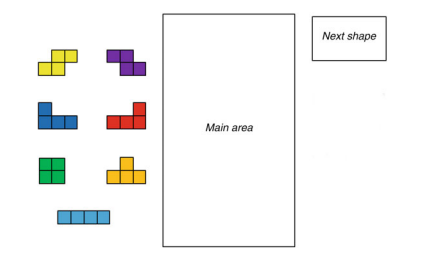 Enhance your adapted Tetris program to include the following steps and functionality: • Randomly...