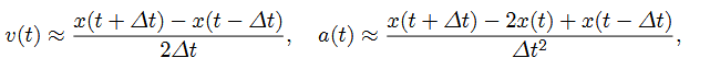 Let x(t) be the position of an object moving along the x axis. The velocity v(t) and acceleration...