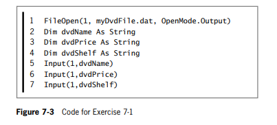 In this exercise, you use what you have learned about opening a fi le and getting input into a...