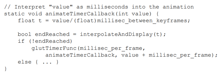 Your next task is to implement simple linear interpolation to create an animation from the...-2