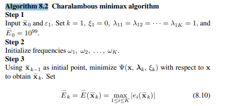 (a) Applying Algorithm 8.2, design the 10th-order lowpass digital filter specified in Example...-1