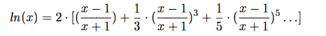 Develop the function In, which computes the Taylor series for the natural logarithm. The...