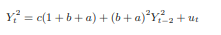 Show that the squared log-returns have an ARMA (1,1) representation in the sense that: for some weak...-2