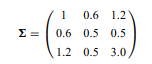 The website for this book contains 50 trivariate data points drawn from the N3(µ, ) distribution....-1