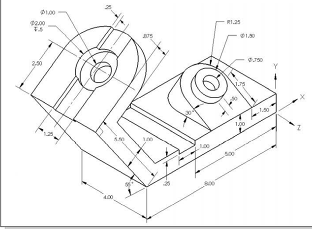 Build the part shown below. Unit system: IPS (inch, pound,...ask 2