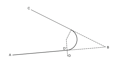 Construct a fillet to replace a sharp corner with a rounded one, as illustrated by the solid lines...-2