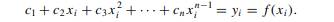 Can you improve the condition number of the Vandermonde matrix used in the interpolation problem in...