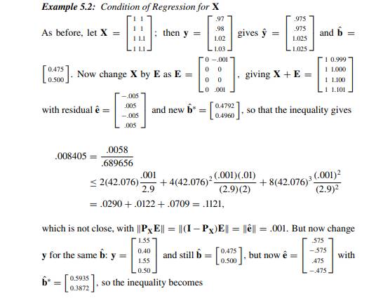 Compute the SVD of the matrices X and X + E in Examples 5.1 and 5.2, and compare the results with...-2