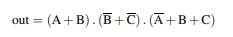 The following product of sums (POS) function is given: Implement this function using two-input LUTs...