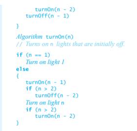 Imagine a row of n lights that can be turned on or off only under certain conditions, as follows....-2