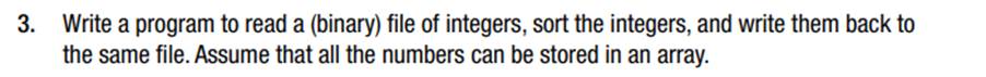 Repeat exercise 3, but assume that only 20 numbers can be stored in memory (in an array) at any one...