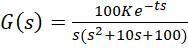 The transfer function of a system is given by . (a) When K = 1 , determine the maximum time delay T...