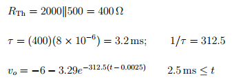 There is no energy stored in the capacitor in the circuit in Fig. P7.77 when switch 1 closes at t =...-5