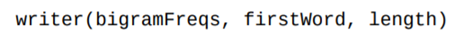 Bigram frequencies can be used to create fun, computer-generated “poetry.” Write a function that...