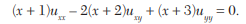 Determine whether the following equation is elliptic or hyperbolic? Classify the equation In which...-1