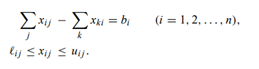 The general minimum-cost flow problem is given as follows: Subject to: a) Assuming that the lower...-2