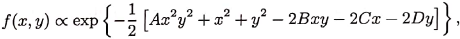 Gelman and Meng (1991) give an example of a bivariate family of distributions that are not bivariate...-1