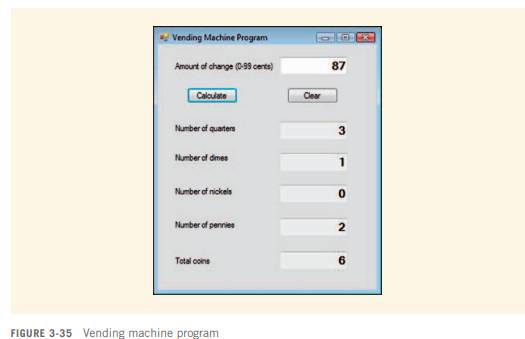 Write a program that calculates the fewest number of coins required to dispense change from a...-2