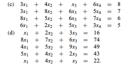 Decide whether the following systems of linear equations are consistent and find the solutions....-2