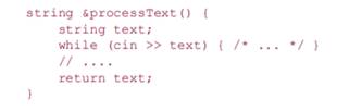 When is it valid to return a reference? A const reference? What potential run-time problem does the...-1