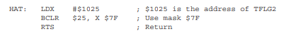 The following is a subroutine written by a programmer to clear the Timer Overflow Flag (TOF) in...