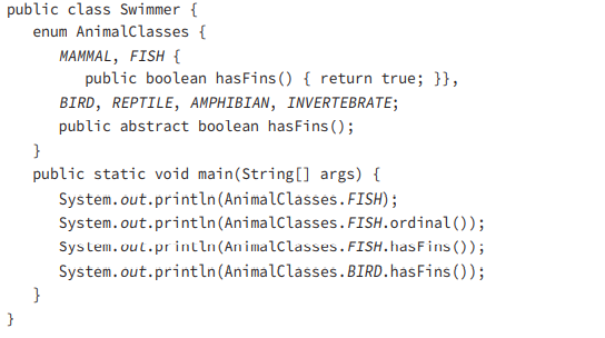 What is the result of the following code? (Choose all that apply.) A. fish B. FISH C. 0 D. 1 E....