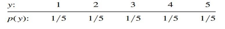 a. Find the expected value of y. b. Find V( y). c. Compare your answers with those found in Exercise...-1