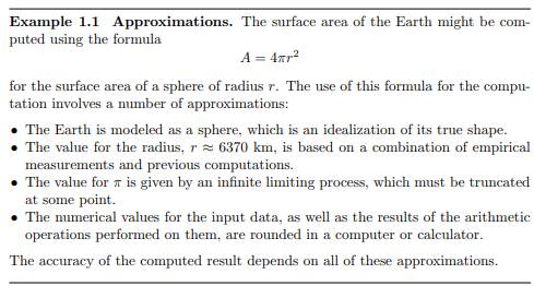 (a) Using four-digit decimal arithmetic and the formula given in Example 1.1, compute the surface...