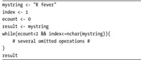 Consider the following code, where the operations in the braced area of the while loop have been...-1