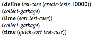 Add sort and quick-sort to the Defini tionswindow. Test the functions and then explore how fast each...