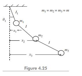 Find, for the system shown in Fig. 4.24, the natural frequencies. Find the natural frequencies of...-2