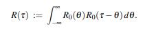 Let R0(t) be a real-valued, even function, but not necessarily a correlation function. Let R(t)...