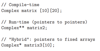 In this exercise we create a two-dimensional matrix structure containing 10 rows and 20 columns (for...