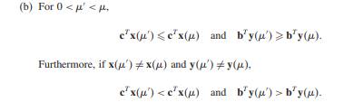 (Central path theorem) Let be the central path of (9). Then prove (a) The central path point is...-5