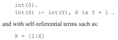 We have seen that Prolog can have difficulties with infinite data sets, such as that produced by the...