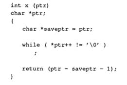 Write a function called lenstr that takes as its argument a pointer to a null terminated string....-2