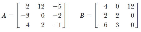 If A is conformable to B for addition, then a theorem states that (A+B)t ­ AT + BT . Use MATLAB to...