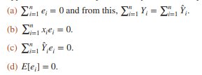 Show that for the SLR model in (6.1) and (6.2), the fitted values Y^ i from (6.5) and the residuals...-1