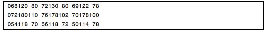 Each record in the text file Three_Per_Line.txt contains three sets of vital signs: heart rate (HR),...