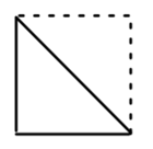 Draw the quadtree for the triangle on the right up to a depth of two. The root (level 0) of the...-1