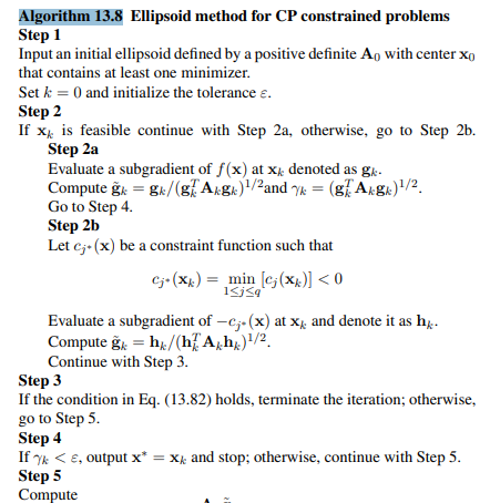 By applying Algorithm 13.8 find the minimizer of the convex problem with the objective function...-3